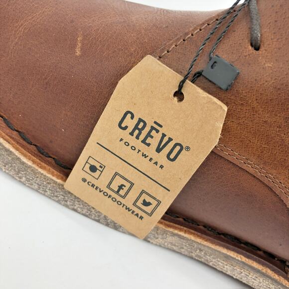 Crevo Footwear Mens Morraco Chukka Boot 13 Brown Lace Heel Leather Ankle NWOB - Picture 9 of 11